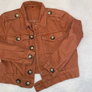 free people denim jacket (eisenhower terracotta)